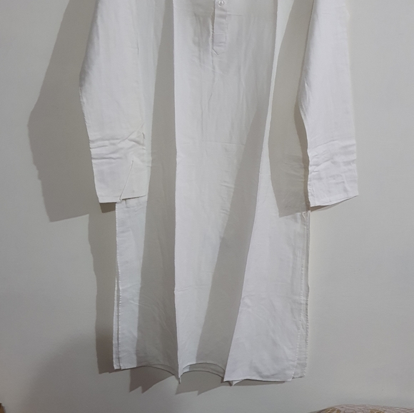 All white pure cotton kurta pajama - Picture 3 of 6
